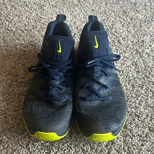 Nike Blue and Yellow Athletic Shoes with Breathable Mesh